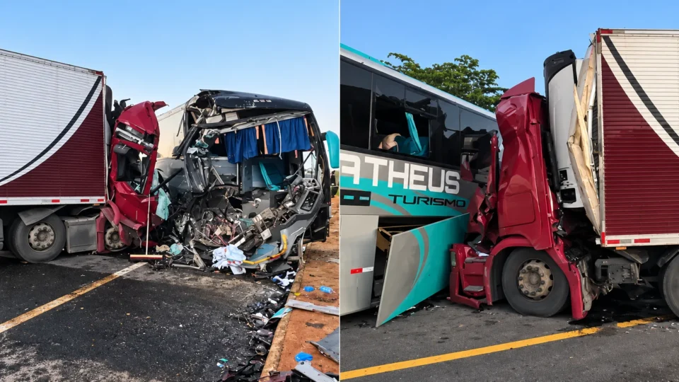 Acidente com ônibus deixa um morto e 41 feridos na BR-381, em Minas