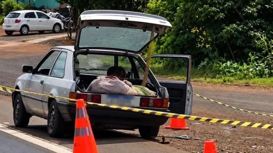 Corpo esquartejado em carro pode ter ligação com tribunal do crime no Paraná