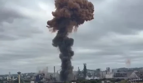 Explosão na CSN assusta moradores de Volta Redonda e mobiliza bombeiros