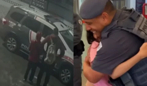 Menina sequestrada pelo pai reencontra policial que percebeu pedido de socorro