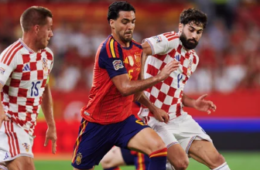 Espanha vira sobre a Croácia com dois gols de Merino e garante vaga nas quartas da Nations League