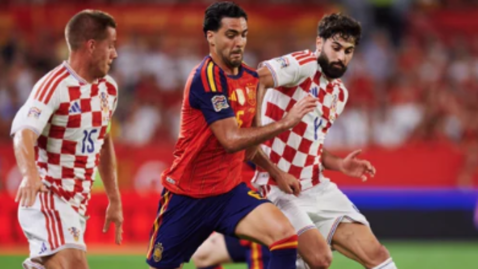 Espanha vira sobre a Croácia com dois gols de Merino e garante vaga nas quartas da Nations League