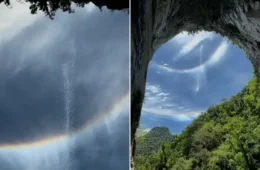 VÍDEO: “Cachoeira no céu” viraliza após fenômeno raro em caverna no interior de São Paulo