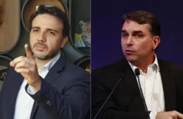 Jornalista diz que Flávio exigiu ausência de Renan Santos antes de desistir de debate