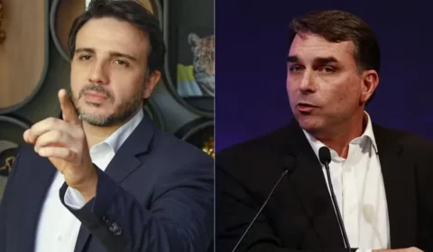 Jornalista diz que Flávio exigiu ausência de Renan Santos antes de desistir de debate