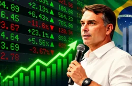 Bolsa supera 208 mil pontos após pesquisa mostrar Flávio Bolsonaro à frente de Lula