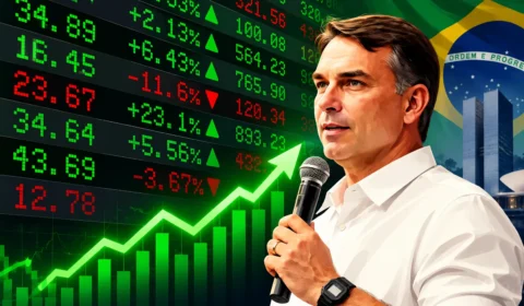 Bolsa supera 208 mil pontos após pesquisa mostrar Flávio Bolsonaro à frente de Lula