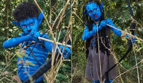 Três irmãos viram personagens de Avatar e impressionam com transformação em escola do Tocantins