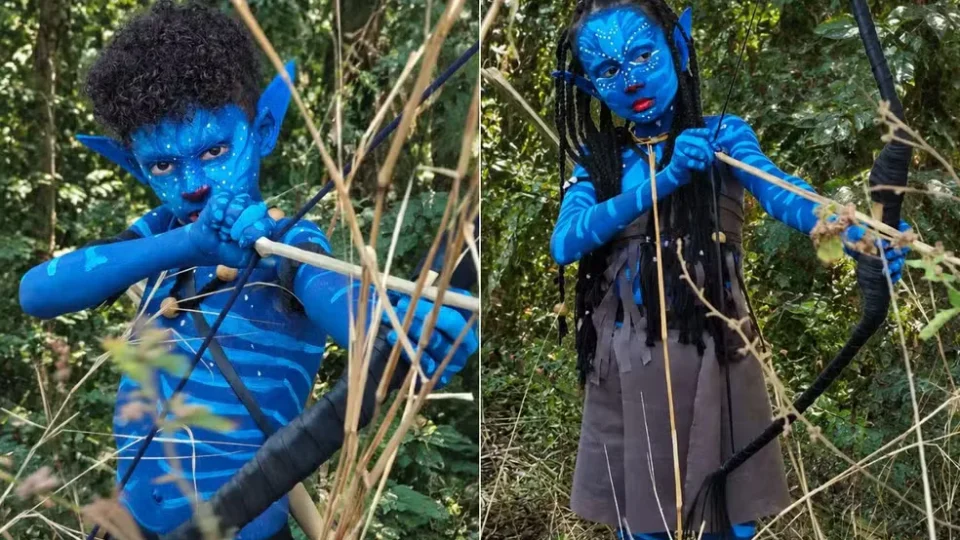 Três irmãos viram personagens de Avatar e impressionam com transformação em escola do Tocantins