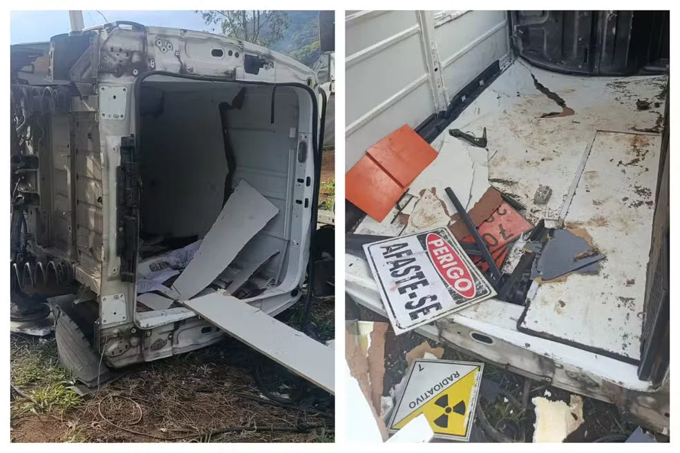 Van que transportava material radioativo é encontrada abandonada e sem a carga