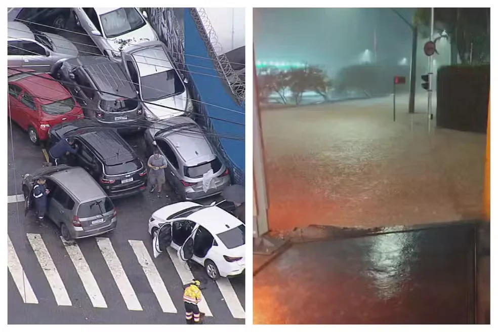 VÍDEO :automóveis espalhados pela pista 