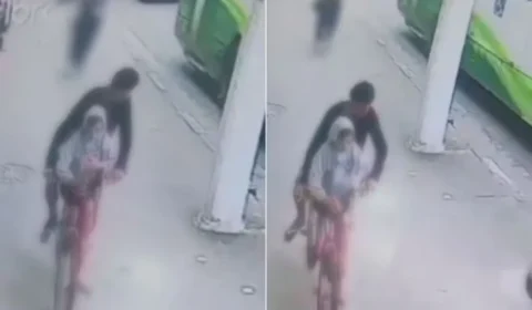 VÍDEO: Mulher tem celular roubado e sai correndo atrás de adolescentes no litoral de SP