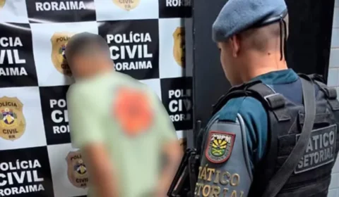Homem procurado por tráfico tenta esconder rosto ao ver policiais e acaba preso em pronto atendimento de Boa Vista