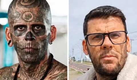 Conhecido como o homem mais tatuado do Brasil, influenciador inicia quimioterapia contra câncer