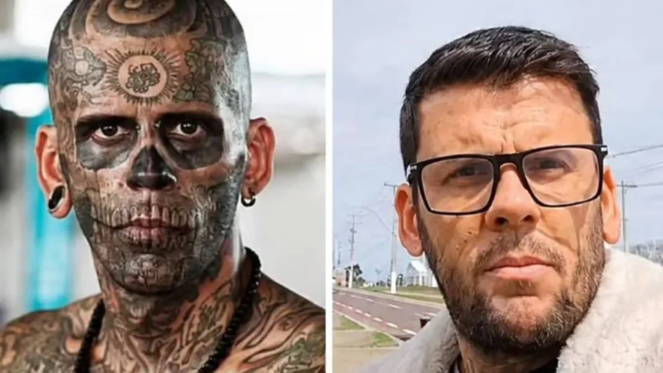 Conhecido como o homem mais tatuado do Brasil, influenciador inicia quimioterapia contra câncer
