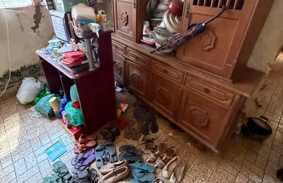 Casa da mulher encontrada vivendo em isolamento social em Cristais Paulista, SP — Foto: Divulgação/Polícia Civil