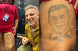 Luciano Huck se surpreende ao descobrir fãs que tatuaram seu rosto e nome de antigo programa