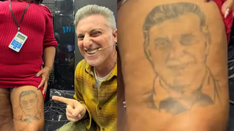 Luciano Huck se surpreende ao descobrir fãs que tatuaram seu rosto e nome de antigo programa
