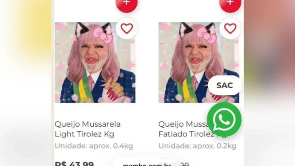 Site de supermercado é hackeado e exibe Lula de peruca e maquiagem no lugar de produtos