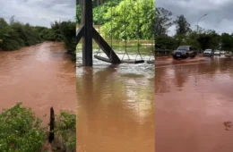 Rio Apa sobe 5 metros após chuva de 300 mm e famílias deixam casas em MS