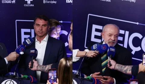Lula e Flávio Bolsonaro trocam acusações em 1º debate do 2º turno