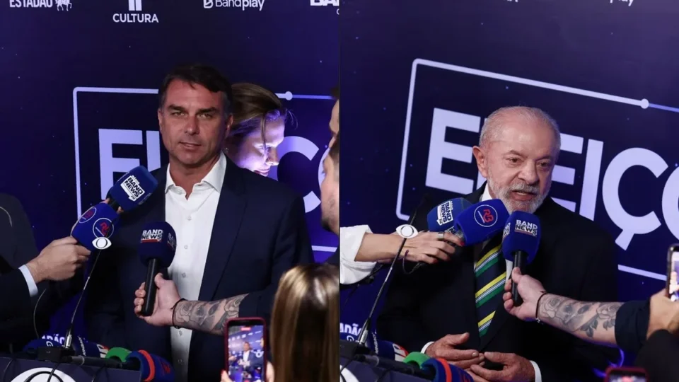 Lula e Flávio Bolsonaro trocam acusações em 1º debate do 2º turno