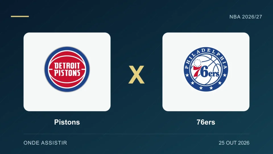 76ers x Pistons Sofascore: onde ver e palpite