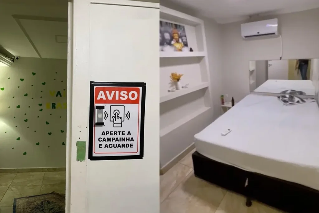 Investigadores encontraram cinco mulheres e clientes em sala comercial da CLN 305 Norte; local também é alvo de apuração por suspeita de tráfico de drogas