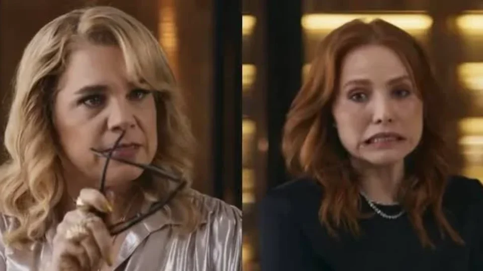 Isabel Teixeira e Letícia Colin caem na risada em cena de ‘Quem Ama Cuida’ e público flagra possível improviso