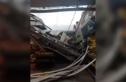 Teto de supermercado desaba durante temporal e deixa um morto em Araçatuba