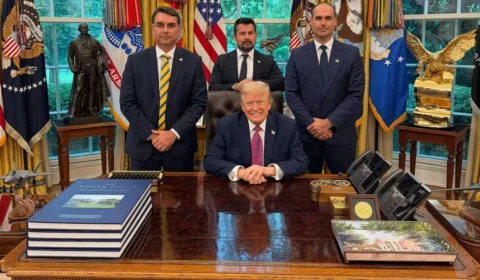 Documento sobre fundo secreto de Trump contra o STF cita lobby de Eduardo Bolsonaro