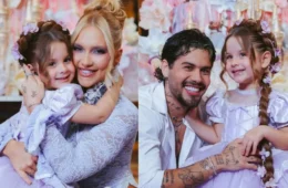 Virginia aparece ao lado de Zé Felipe em festa luxuosa de Maria Flor após rumores sobre volta do casal