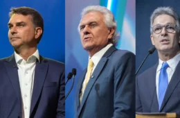 Sem Lula no palco, Flávio Bolsonaro disputa debate contra Caiado, Zema e Cury nesta quinta