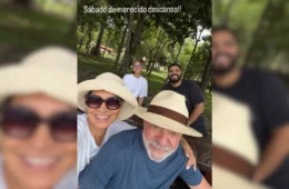 Lula aproveita sábado de folga com Janja e o humorista Paulo Vieira em Brasília