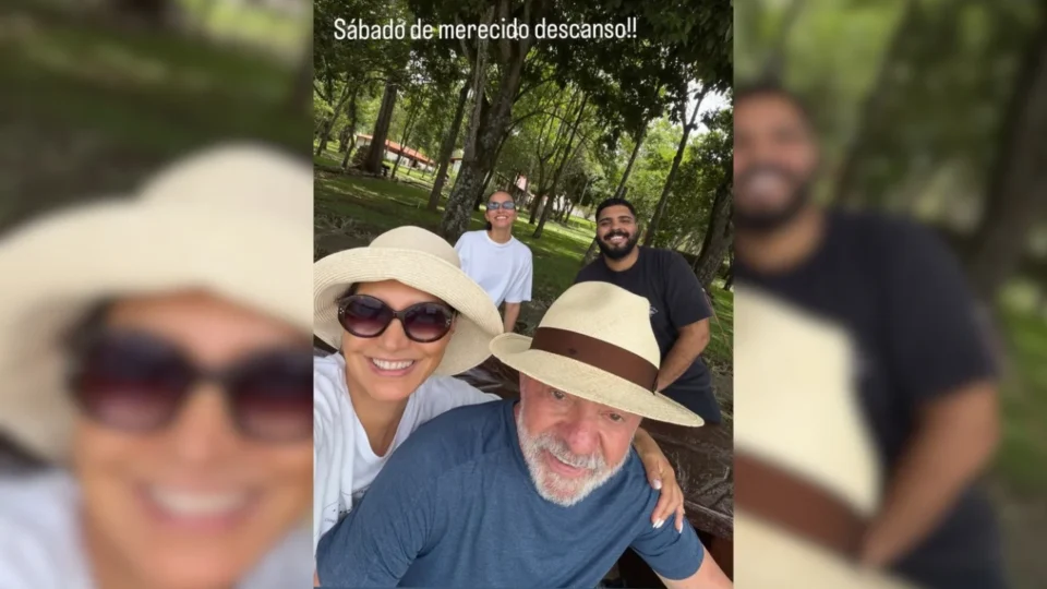 Lula aproveita sábado de folga com Janja e o humorista Paulo Vieira em Brasília