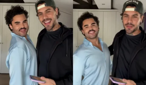 Zé Felipe e Lucas Guedez reagem a vídeo de inteligência artificial que os mostra como casal